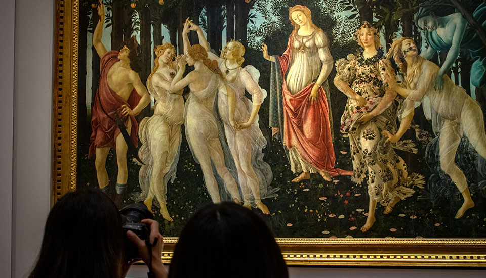 Spring by Botticelli artwork Uffizi Gallery